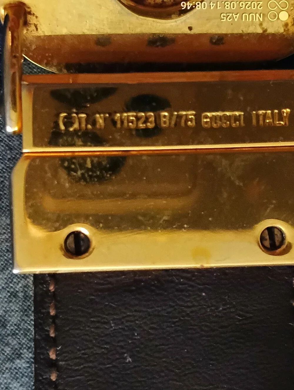 Vintage Gucci Belt. Made In Italy. Dark Brown Leather 30.5